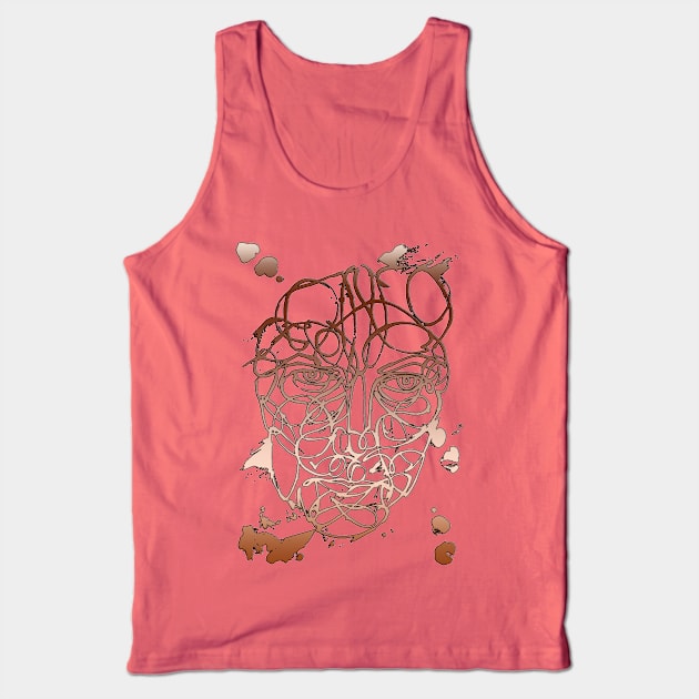 Abstract Face Lineart Tank Top by badlydrawnbabe